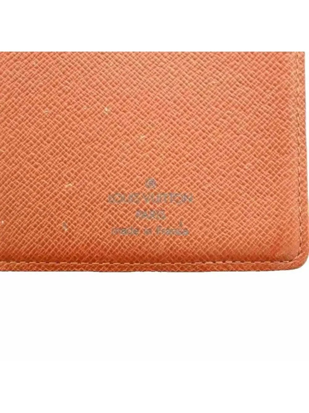 Louis Vuitton 2 Folding Wallet Leather Monogram Canvas Brown SS